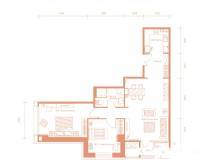 建邦·礼仕阁2室2厅2卫135㎡户型图