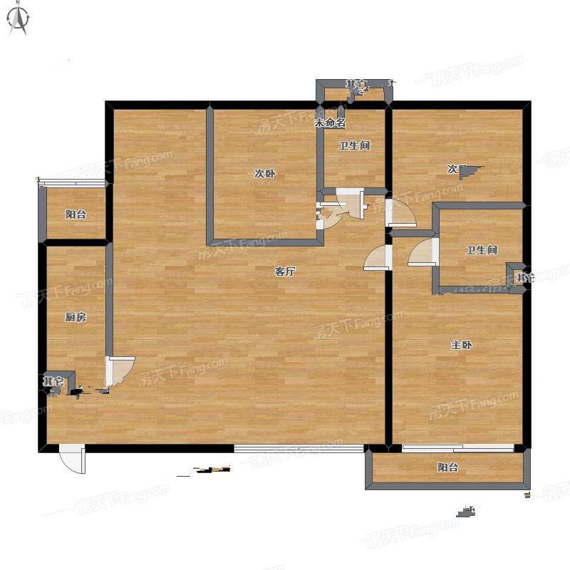 康宁居3室1厅0卫139㎡户型图