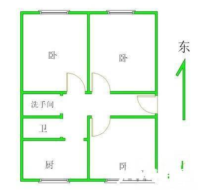 西什库小区3室1厅1卫90㎡户型图