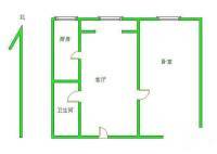 胡家园小区1室1厅1卫57㎡户型图