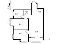 流星花园三区2室2厅1卫87㎡户型图