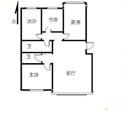 燕城苑小区4室1厅1卫150㎡户型图