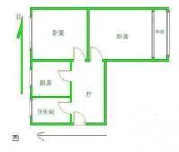 东花市东三条1室1厅1卫52㎡户型图