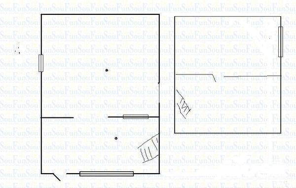 西园子小区2室1厅1卫40㎡户型图