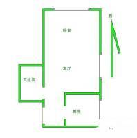 永泰庄38号院1室1厅1卫48㎡户型图