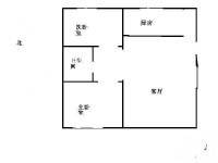 定福庄南里7号院1室1厅1卫45㎡户型图