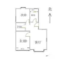 京品2室1厅1卫87㎡户型图