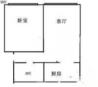 安宁庄向阳楼13号院1室1厅1卫50㎡户型图