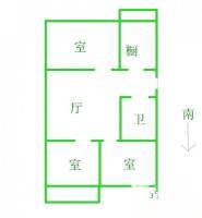 晓月中路3室1厅1卫99㎡户型图