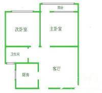 骚子营二号院2室1厅1卫70㎡户型图
