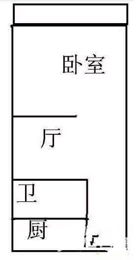 长青园1室1厅1卫42㎡户型图