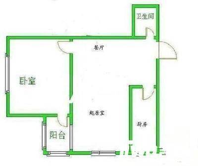 慧时欣园一期1室1厅1卫73㎡户型图