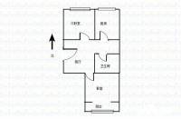 石榴园南里2室1厅1卫60㎡户型图