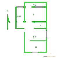 嘉园一里2室2厅1卫70㎡户型图