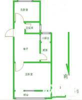 燕东园2室1厅1卫65㎡户型图