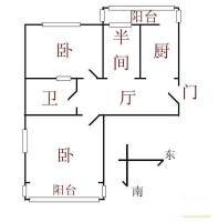 翠微中里小区3室1厅1卫85㎡户型图