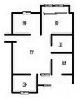 佳运园3室1厅1卫112㎡户型图