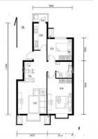 佳运园2室1厅1卫89㎡户型图