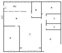 翡翠城五期住宅3室2厅1卫146㎡户型图