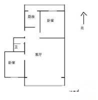 平谷滨河小区1室1厅1卫51㎡户型图