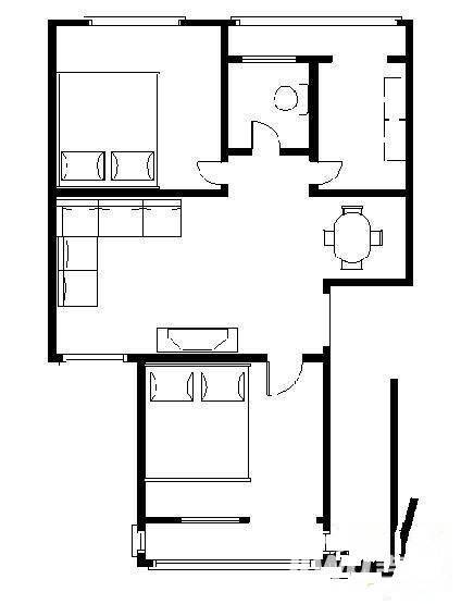 南新园4室1厅1卫120㎡户型图