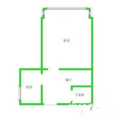 中兴巷1室1厅1卫50㎡户型图