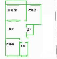 香山一棵松3室1厅1卫70㎡户型图