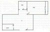 玉泉西路1室1厅1卫45㎡户型图