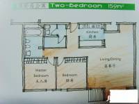 丽京花园公寓2室2厅2卫130㎡户型图