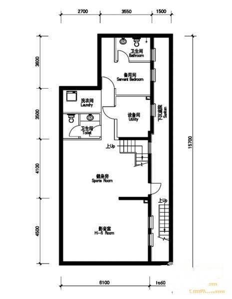 观唐花园公寓3室3厅4卫475㎡户型图