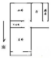 邮科社区2室1厅1卫60㎡户型图