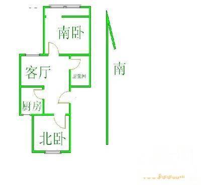 西单横二条小区3室1厅1卫100㎡户型图