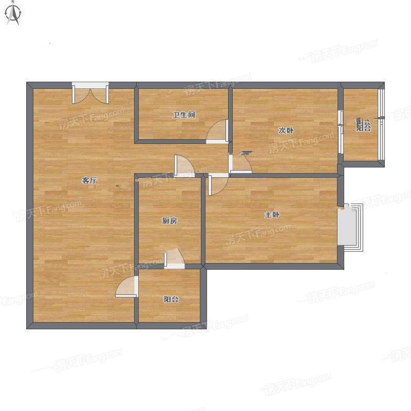 翠微生活静源居2室1厅0卫99㎡户型图