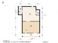 芳园里1室1厅1卫45㎡户型图