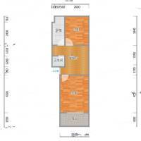 科学园南里2室0厅0卫54㎡户型图