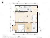 富力阳光美园1室1厅1卫68.7㎡户型图