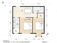 富力阳光美园2室1厅1卫68.7㎡户型图