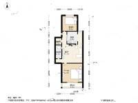 老墙根38号院2室1厅1卫77.1㎡户型图