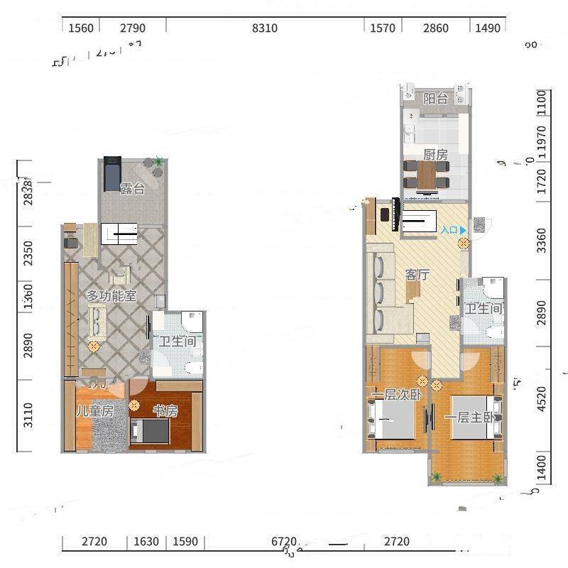 四道口5号院2室0厅0卫166㎡户型图