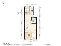 甜水园北里2室1厅1卫61.8㎡户型图