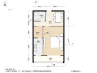 甜水园北里2室1厅1卫58㎡户型图