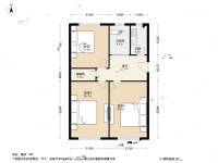 团结湖北头条3室1厅1卫76.6㎡户型图
