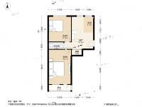 团结湖北头条2室1厅1卫62.3㎡户型图