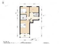 团结湖北头条3室1厅1卫61.4㎡户型图