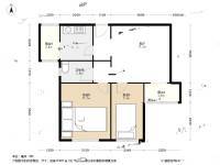 干杨树2室1厅1卫64㎡户型图