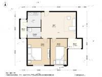 干杨树2室1厅1卫75.8㎡户型图