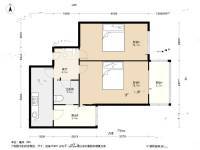 干杨树2室1厅1卫54㎡户型图