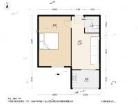 团结湖中路北一条1室1厅1卫38㎡户型图