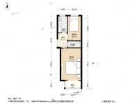 团结湖中路北一条2室1厅1卫43.6㎡户型图