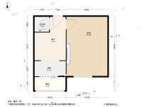 团结湖中路北一条1室1厅1卫36.2㎡户型图